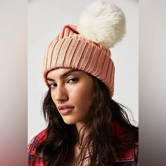 Free People- Vortex Rib Pom Beanie Free -  main image 4